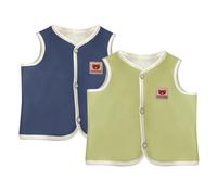 ACMEDE 2 pcs Gilet en Polaire pour Bébé Garçons Filles 6 9 12 24 mois Manteaux sans Manches Doux Beau Dessin Animé éléphants Motif Manteau Gilet Veste Pour Enfants 6 mois-4ans