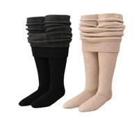 ACMEDE 2er pack Baby Mädchen Thermo Strumpfhose Kinder Winter Warm Fleece Gefütterte Strumpfhosen Gr.92/98/104/116/120/134/146 Ballettstrumpfhose Baby Winter Warm Leggings Strumpfhosen Mädchen