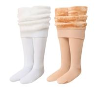 ACMEDE 2er pack Baby Mädchen Thermo Strumpfhose Kinder Winter Warm Fleece Gefütterte Strumpfhosen Gr.92/98/104/116/120/134/146 Ballettstrumpfhose Baby Winter Warm Leggings Strumpfhosen Mädchen