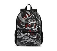 ACMEDE 3D tête de mort Cartable Sac à dos élégant pour enfant Motif Sac Ecole pour Garcon Filles Sac d'école maternelle Sac de voyage Cartable College Fille Garçon Sac d'ecole (style 3)