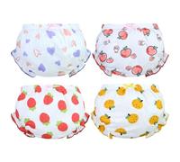 ACMEDE 4pcs Bloomer Bébé Fille Culotte Bouffante Couvre-Couche à Volant