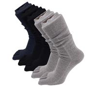 ACMEDE 5 Paires Chaussettes avec Orteils Séparés en Coton 38-45, Chaussettes à Cinq Doigts Hommes Chaussettes Thermiques Sport Sans Couture Chaussette de Tennis de course et Quotidien Anti-odeur
