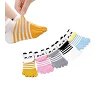 ACMEDE 5 paires Chaussettes avec Orteils Séparés Enfant Chaussettes à doigts Bébé Garçon Fille Chaussettes de cheville fantaisie Animal Chaussettes Socquettes Basses de Sport enfant, 1-12 Ans