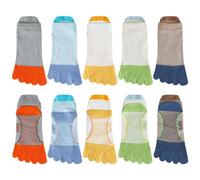 ACMEDE 5 Paires Enfants Chaussettes avec Orteils Mesh Filles Socquettes 5 Doigts en Coton Five Finger Sneaker Socken Chaussettes de course de cheville Pour Les Garçons Filles 3-7-12 Ans