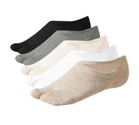 ACMEDE 5 Paires Japonaise Tabi Chaussettes Flip Flop Geta pour Femmes 34-39, à 2 Orteils en Coton, Split Toe Élastiques de Cheville