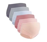 ACMEDE 6pcs Femmes Culotte de maternité Grossesse Coton Post-Partum Taille Haute Slips Culottes Shorts Soutien du Ventre Culotte de Grossesse sans Couture Slip Abdominal Taille Haute