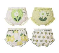 ACMEDE Bébé Fille Culotte Bloomer Short à Volants 1 2 3 4 5 6 7 Ans Culottes Douces en Coton Culotte Bloomer Slips avec imprimé Jolie sous-vêtements Tout-Petits bébé Filles à Volants