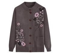 ACMEDE Cardigans Tricotés D'Âge Moyen Et Âgés - Printemps Et Automne pour Femmes, Mère Portent Un Pull Chaud Vieille Dame Haut Décontracté Grand-Mère Porte Cardigan Manteau Veste,40-70KG