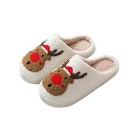ACMEDE Chaussons Homme Femmes 35-43 Pantoufles 35/36/37Noël Renne Chaussons Hiver Femmes Hommes 38/39/40 Peluche Pantoufles 41/42/43, Cozy Chaussons Chauds, Drôles de Cadeaux pour Noël