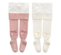 ACMEDE Collants Polaires Bébé fille avec noeud de ruban 6 mois-10 ans, 2pcs Filles Collants Doublés Polaires Leggings Collants thermiques Tricotés Hiver Chaud Collants polaires Coton doux 70-144cm