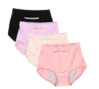 ACMEDE Culotte Menstruelle en Coton pour Femme Fille Adolescente Slip Périodique Lavable Culotte Menstruelle Grande Taille Élastique à la Période Post-Partum avec Poche 25-125kg