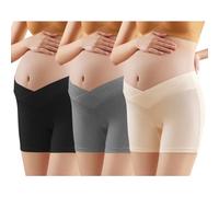 ACMEDE Culottes Maternité Shorts Lot de 3 Culotte de Grossesse Post-Partum Shorty Femmes Enceintes de sous-vêtements de Grossesse Culotte de Sécurité de Grossesse sous-vêtements Taille Basse 40-90kg