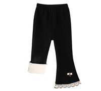 ACMEDE Legging évasé pour bébé Fille en Polaire Chaude 1-9 Ans, Enfants Pantalons Doux à Taille Cloche Évasé Loisirs Leggings Flare avec Libellules Pantalon Bootcut Fille Mesure 75-135cm