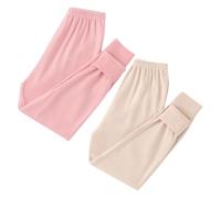 ACMEDE Leggings ado Fille 4-16 Ans Caleçons Longs Thermique sous-vêtements Garçon, Lot de 2 Pantalons Thermiques à Fines Rayures Leggings Thermiques Automne Pantalons de Jogging Hauteur 105-170cm
