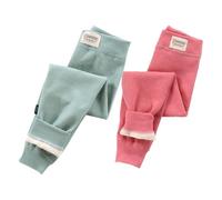 ACMEDE Leggings Polaires Unisexes Enfants 1-10 Ans, Lot de 2 Caleçons Longs Thermique Filles Leggings Thermiques garçons Pantalons Automne-Printemps sous-vêtements Thermique Longs Hauteur 75-146 cm