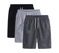 ACMEDE Lot de 3 Shorts et Bermudas Homme Sportshort de Course avec Poche Sweatpants Pantalon Court Respirant Homme Shorts de Fitness Jogging Grandes Taille S - XXL,47-80KG