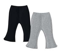 ACMEDE Pantalons Flare 1/2/3 Ans Leggings, lot of 2 Pantalon évasé Côtelé Casual 3/6/9/12 Mois Bébé Fille Leggings Pantalons Cloche Jambe Bébé