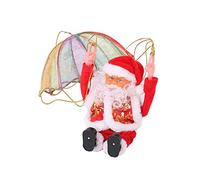 ACMEDE Père Noël Parachutiste à Piles Musical à Suspendre Électrique Somersault Jouet Cadeau pour Enfants Ornement Décoration pour La Fête De Noël Sapin