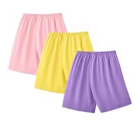 ACMEDE Short d'été Décontracté Enfants 1-11 Ans, 3PCS Filles Pantalon Court Large Élastique, Casual Bermuda Basics Shorts en Coton Garçon, léger et décontracté