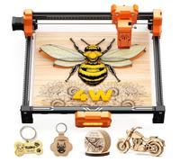 Acmer 4W DéCoupeuse Laser, Machine de Gravure Laser AméLioréE, Zone de Travail de 300 × 300 mm, Haute PréCision de 0,01 mm, Machine de Gravure Laser pour le Bois, le MéTal, le Cuir et L'Acrylique