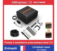 ACMER C4 pompe d'assistance à l'air Laser à faible bruit 30L/min Kit de système d'assistance à l'air enlevant la poussière de fumée pour Machine de découpe de gravure Laser C4
