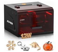 ACMER K1 Machine a Graver Laser 12000mW, Classe 1 Petit Graveur Laser Fermé de Sécurité, Surface de Gravure 150×150mm,Précision 0,01mm Découpe Laser de Haute Précision pour Bois, Métal,Cuir,Verre, etc