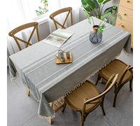 ACMER Nappe Rectangle 60x80cm, Nappe Housse, Imperméable Anti-tâche, protégé Contre la poussière, pour Décoration de Table de Cuisine - Gris Clair