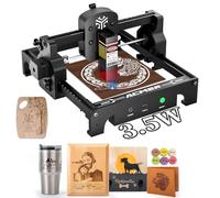 ACMER S1 Machine à Graver Laser Métal/Verre/Bois Puissance 2.5W/3.5W Outil DC24V Zone de Travail 5.1*5.1inch (Noir)