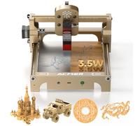 ACMER S1 Machine à graver laser pour métal/verre/bois, puissance de sortie laser 2.5W/3.5W/6W, machine à graver laser, outil de gravure, DC24V, zone de travail 5.1 * 5.1inch (Jaune, S1 3.5W)