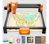 Acmer S2 7w Machine De Gravure Laser, 7000mw Graveuse Laser, 300 X 300 Mm Machine De Gravure, Gravure Laser De Haute PréCision à 0,01 Mm Et DéCoupe Pour Bois Et L'Acrylique Foncé, DIY, à L'éDucation