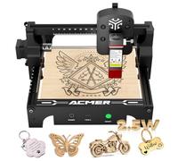 Acmer T1 2.5 W Gravure Laser, Mini-Graveur Laser Portable, DéCoupeuse Machine Haute PréCision de 0,01 mm, Zone de Travail de 130 X 130 mm, Graveur pour Bois, Cuir, Verre, MéTal et Cadeaux Diy