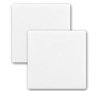 Acmerota 2 pièces Couvercle Carré Pour Boîte 1 Poste Adhésive 1 gang Carré Plaque d'obturation Cache-prise électrique blanc Plaque d'obturation simple pour prise électrique Cache-prise Prises