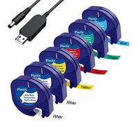 Acmerota 91201 91221 91222 91223 91225 91224 Ruban d'étiquettes pour Dymo Letratag S0721610 Ruban en plastique 12 mm x 4 m pour Dymo Letratag Label Maker LT-100H LT-110T LT-110T XR 2000 XM