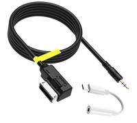 Acmerota Câble AMI MDI MMI 3,5 mm avec connecteur Jack et entrée auxiliaire Compatible pour Audi A3/A4/A5/A6/A7/A8/S4/S6/S8/Q5/Q7/R8/TT, pour VW MDI Box ou système MMI, pour téléphone de Type C