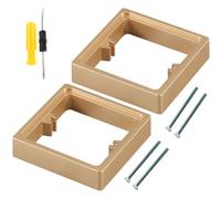 Acmerota Entretoise simple 20 mm Entretoise carrée dorée Boîtier encastré simple 1 prise Entourage d'interrupteur Entourage de prise simple avec vis 2 pièces