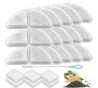 Acmerota Filtre pour Fontaine à Eau pour Chat Remplacement pour TOMXCUTE P9, Lot de 15 filtres pour fontaines à Eau pour Chat Compatible avec Les fontaines sans Fil pour Chat de 3 litres