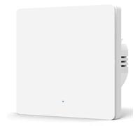 Acmerota Interrupteur mural intelligent Interrupteur d'éclairage zigbee blanc, fonctionne pour Alexa/Google Home (nécessite un HUB Zigbee, fil neutre nécessaire, double bascule)