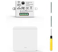 Acmerota Kit Interrupteur sans fil à Distance 85-240V 10A Max - Pas de Câblage Nécessaire On/Off RF pour Lampes jusqu'à 1000W / 328ft (1 Télécommande + 1 Récepteur)