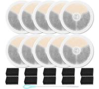 Acmerota Lot de 10 Filtres pour Fontaine à Eau pour Petkit Eversweet Solo SE/Solo 2/3 Pro/3/2s avec 10 Filtres en Mousse Filtration Haute Efficacité à 4 Couches