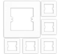 Acmerota Lot de 6 plaques de doigt pour interrupteur simple, 1 bouton, blanc, protection murale, prise électrique, couvercle mural, décoration en plastique (blanc simple)