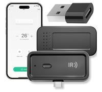 Acmerota Mini télécommande universelle intelligente Hub IR intelligent avec Wi-Fi 2,4 GHz Type C uniquement, pour maison intelligente Compatible avec Alexa et Google Home
