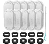 Acmerota Paquet de 20 filtres de fontaine à eau pour chat et éponges de pré-filtrage compatibles pour GIOTOHUN la fontaine pour animaux de compagnie en acier inoxydable 67 oz/2 L