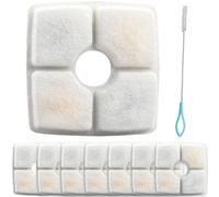 Acmerota Paquet de 8 Filtre de Fontaine pour Animaux de Compagnie, Filtres de Rechange pour Fontaine pour Animaux de Compagnie de 84 oz/2,5 L,3 Filtre carré à système de Filtration Triple
