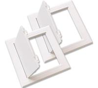 Acmerota Trappe de Visite 150x150 mm Rabat de révision Porte de Maintenance de contrôle Trappe Regard Compteur D'Eau para Trappe Pour Comble, Plafond, Blanc, diamètre extérieur 176x176mm, 2 pièces