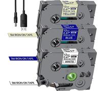 Acmerota TZe-FA231 Ruban Compatible pour Brother TZe-FA231 TZe-FA53 TZe-FA63 12mm x 3m,Ruban thermocollant en tissu pour Brother P-Touch 1000 1010 D400 1000 1280 E100 H100 H400L H105 H110,Lot de 3