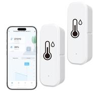 Acmerota WIFI Hygromètre Thermomètre Capteur de Température et D'humidité sans Fil Bluetooth Compatible pour Amazon Alexa pour Google Home pour Tuya