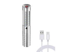 ACMHNC Bâton Lumineux LED Stroboscopique Rechargeable USB, Batterie 1800mAh, 3 Modes D’Éclairage Pour Bouteille de Champagne, Fête, Bar, Boîte de Nuit & Événements, Aluminium, Argent