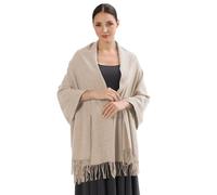 ACNCN Écharpe en cachemire pour femme Châle Pashmina Wraps 300g Extra Large Écharpes épaisses en cachemire pour l'hiver, beige, 200cm*70cm