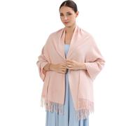 ACNCN Écharpe en cachemire pour femmes Châle Pashmina Étoles 300g Extra Large Écharpes épaisses en cachemire pour l'hiver, rose pâle, 200cm*70cm
