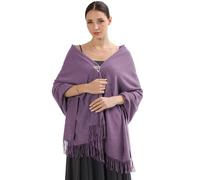 ACNCN Écharpe Pashmina Châle en cachemire pour femmes 300g Extra Large Écharpes épaisses en cachemire pour l'hiver, TARO VIOLET, 200cm*70cm
